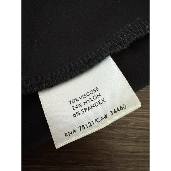 Eileen Fisher Stretch Pants Black Straight Leg Pull On USA MADE - Picture 10 of 10